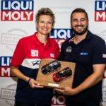 Melicia Labuschagne at Liqui Moly event giving an award