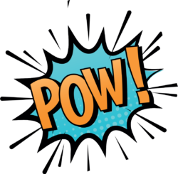 Comic book action sign POW