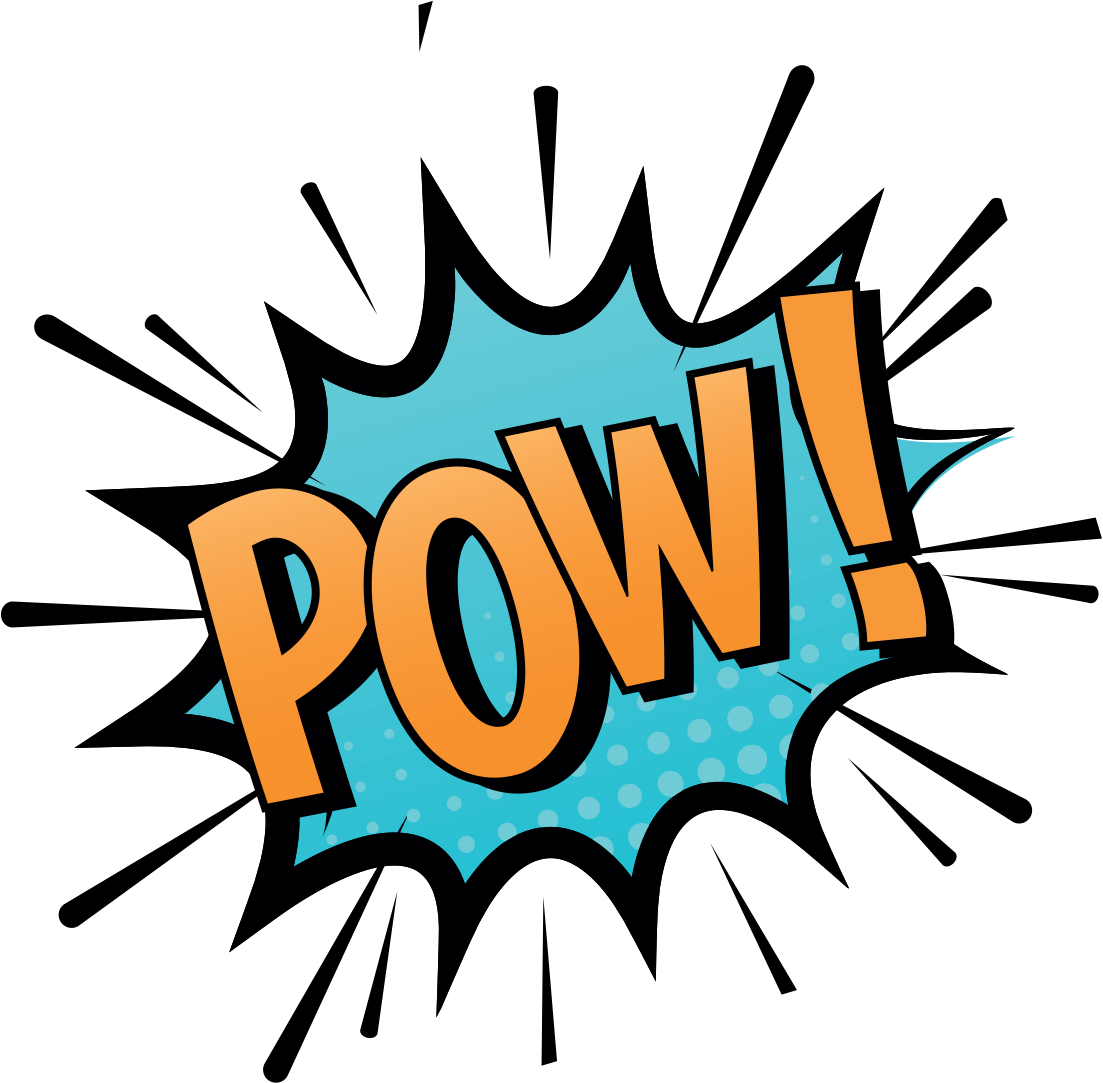 Comic book action sign POW